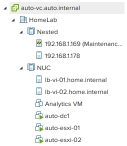 VMs acting as hosts in the same vCenter